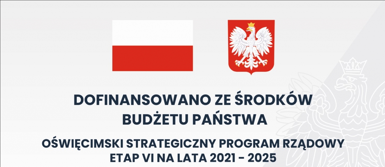 flaga Polski oraz godło Polski, podpis: dofinansowano ze środków budżetu państwa 