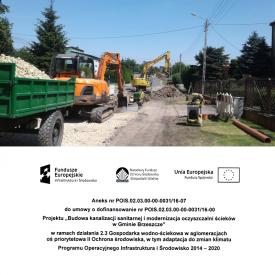 Budowa kanalizacji sanitarnej i modernizacja oczyszczalni ścieków – II rozszerzenie zakresu projektu