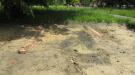 fundamenty odkryte podczas prac ziemnych w Parku Miejskim przy ul. Dworcowej