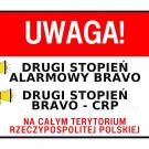 Stopnie alarmowe BRAVO i BRAVO–CRP - obowiązują na terenie całego kraju