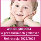 Wolne miejsca w przedszkolach gminnych