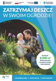 Zatrzymaj deszczówkę! Dofinansowanie do działan związanych z mikroretencją