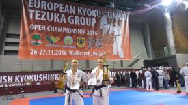 Złoto i srebro dla zawodników klubu Oyama Karate Brzeszcze w mistrzostwach Europy Kyokushinkai Tezuka Group