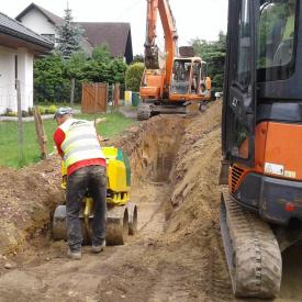 Budowa kanalizacji sanitarnej i deszczowej (16.06.2017r.)